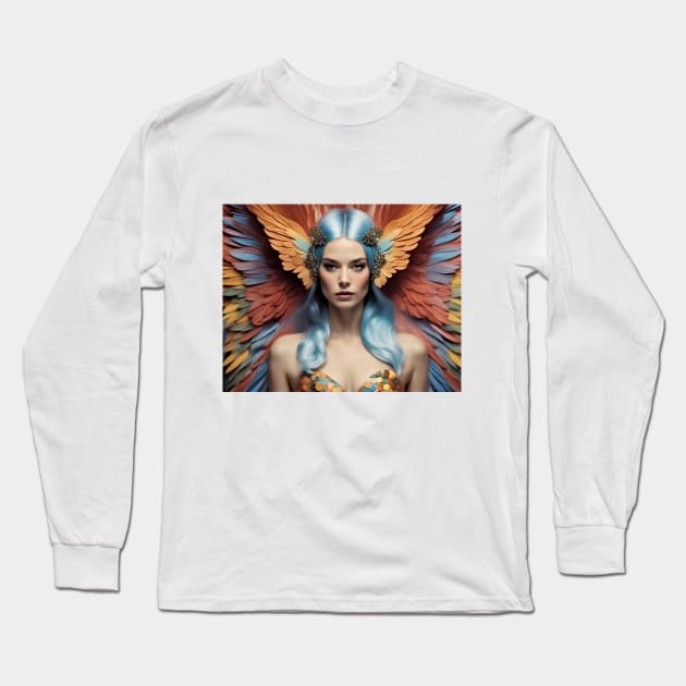 Angel with platinum hair Long Sleeve T-Shirt by bogfl